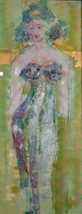 Kunstwerk, gemengde techniek, Maya Wildevuur, Europese vrouwen, 1990